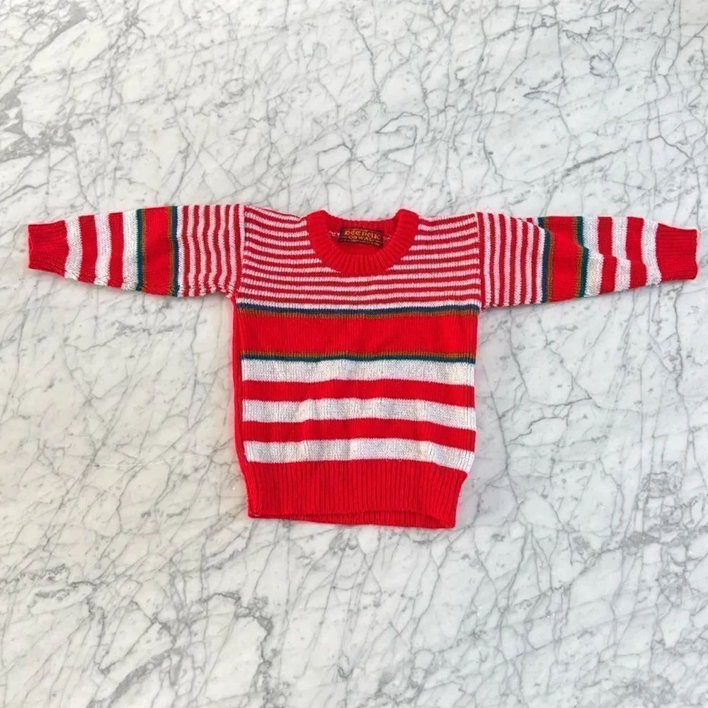 Vintage Knit Toddler Holiday Sweater Sz 3T Deepak Oswal